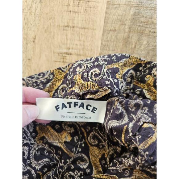 Fat Face Bengal Tiger Paisley Wide Leg Pants Women's Size 12 Hippy Bohemian - Picture 8 of 9